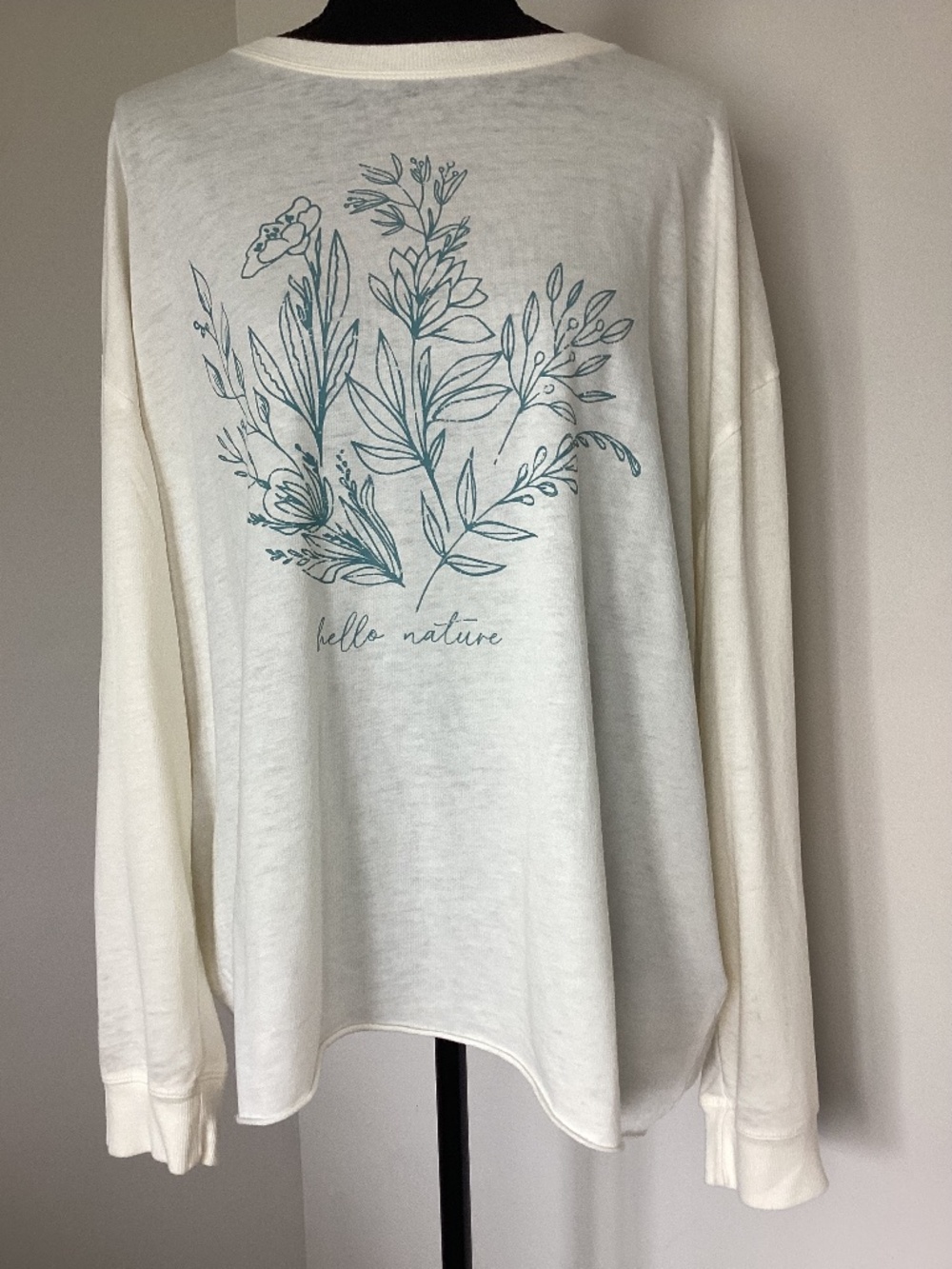 C&C  California Women’s Botanical Cream Long Sleeve Sz XL NWOT Boho Cottagecore